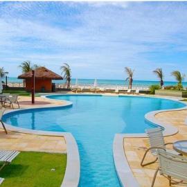 Apartamento Vista total do Mar uma cobertura a 400m do Beach Park no Porto das Dunas Aquiraz Condomínio Terramaris Piscina ampla Parque infantil Sauna Estacionamento privado