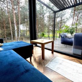 Przeszklony Tiny House w Lesie