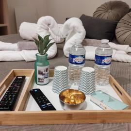 Chambre spacieuse, jacuzzi, proche parc Astérix, hotell i Thiers-sur-Thève