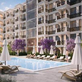 Premium Ferienwohnung SWETI WLAS Polarstar Beach Luxury Apartment 150 m zum Strand Pool 2 Schlafzimmer und Wohnküche Meeresblick Google TV bis zu 6 Personen