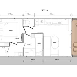 4-persoons Tiny Lodge