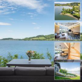 Exklusives Seehaus LAKEHOUSE in Bestlage mit geheiztem Badefass, Boot, Kajak, SUP