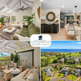 Luxury Princeville Retreat - Sleeps 16 Views, Golf & More，普林斯維爾的飯店