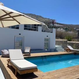Minimal Grey Apartment Pool-front in Paros
