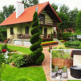 Domek Kamień nad jeziorem z jacuzzi