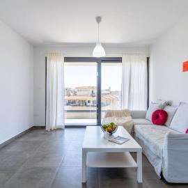Maryam's 2-BR Apt Facing Larnaca Harbor With Pool