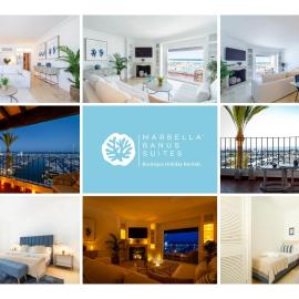 MARBELLA BANUS SUITES - Puerto Banús Marina Seafront Apartment - Premium 2BR - 2BA - Outdoor Balcony - Panoramic Marina & Mediterranean Views - Stunning Sunsets - Heart of Puerto Banús - Direct Beach Access - Steps from El Corte Ing Luxury Shopping