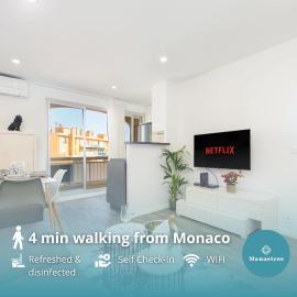 Monaco à pied - Spacieux appartement - Balcon - CA
