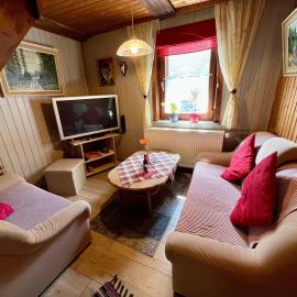 Gemuetliches-kleines-Ferienhaeuschen-Nr-3-im-Harz-fuer-max-3-Personen-inkl-Balkon, hotelli kohteessa Sieber