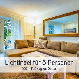 Ferienwohnung Lichtinsel - strandnah, ebenerdig, haustierfreundlich, Terrasse und Garten, viel Platz
