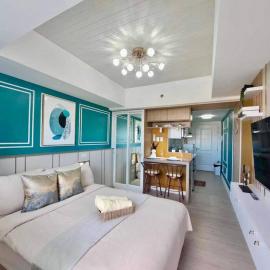 Casa Verde Studio at Azure North by THE BALI CORNER AT AZURE NORTH, Stylish, Spacious Balcony with Beautiful View of Mt Arayat