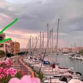 Cap D 'Agde Studio cabine 5 personnes, vue chenal