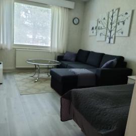 Yksiö omalla puusaunalla