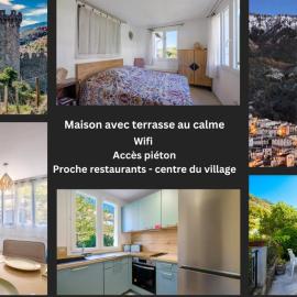 La Tiniera à Lucéram - Maison rénovée 2023- Terrasse - Wifi - Village des crèches