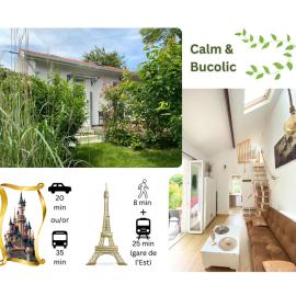 The Little Oak - tiny house with bed on mezzanine & terrace - from 1 to 4 p Disney, Paris & CDG, hotel Pomponne városában
