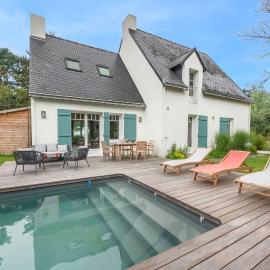 Maison pour 8 - Piscine chauffée - 100m de la plage