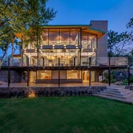 SaffronStays Sonnet - 4BR veg pool villa with grand piano, theater, lawn & mountain views near Mumbai