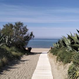 Delizioso indipendente fronte mare con giardino