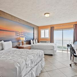 Ocean View Hotel Room with Balcony- 2 Full Beds #24