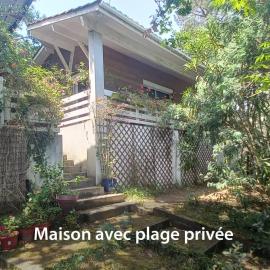 Maison du Lac avec plage privée