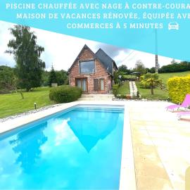 La Villa Bucaille à Camembert - Vue - Piscine chauffée - Confidentielle