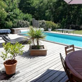 Villa piscine chauffée,5ch ,climatisation, bar extérieur