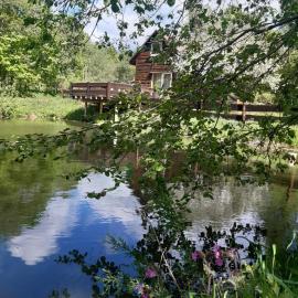 Pod dobrym adresem- domek nad stawem