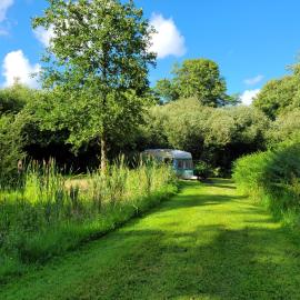 Budget stay, in lovely private setting with rustic charm, log burner, fire pit, campers kitchen & Eco Loo NO BEDDING SUPPLIED: Narberth şehrinde bir otel