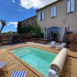 Maison, canal du midi piscine
