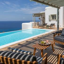 Modern Mykonos Villa Private Pool Stunning View, hotel en Fanari