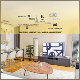 L'îlot Zen- Idéal pour famille-Groupe-Télétravail-highwifi-Aeroport Orly 8min-Paris30min, hótel í Fresnes