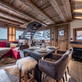 Chalet cosy Courchevel 5 pers près des pistes avec sauna et terrasse