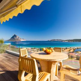 The houses of rising sun with a stunning sea view