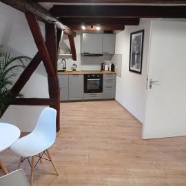 Wohlfühl-Oase in der Altstadt mit Wifi, XL Badewanne, voll ausgestatteter Küche, Hunde ohne Aufpreis, 17 min zur Messe, 3 min zum Schloss, хотел в Делич