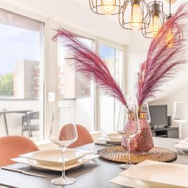 FeWo Gladbeck - Moderne und geräumige 2 Zimmerwohnung mit Süd-Balkon in Gladbeck-Brauck nähe Movie Park und Arena AufSchalke