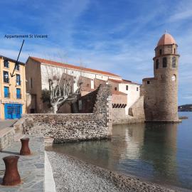 Appartement spacieux T2 avec vue mer d'exception au pied des plages, hotel di Collioure