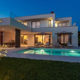 Design Villa Emily White with Seaview near Rovinj
