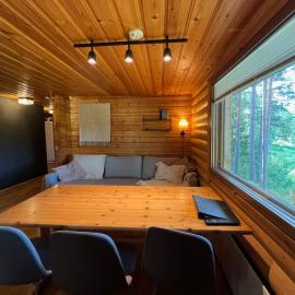Logcabin, sauna, fireplace, view, kitchen, hotel a Ylläsjärvi
