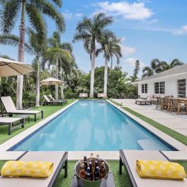 Pet-friendly inland home with resort style yard/pool