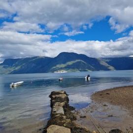 Feriehus ved fjorden i Solvorn、Lusterのホテル