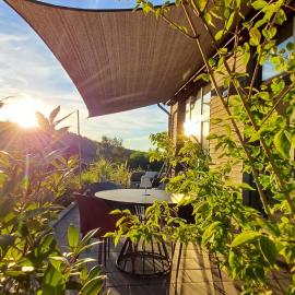 Odenwald-Lodge mit Infrarotsauna und E-Ladestation im Naturpark Odenwald "Haus Himmelblau"