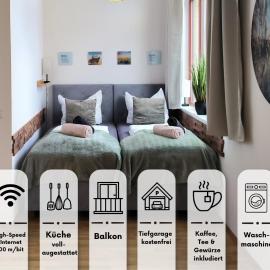 mayhome - das STRANDLOFT schönes Studioapartment mit Balkon, Küche und Tiefgarage - Sauna und Fitness direkt nebenan, hotel a Chemnitz