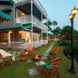 ELIVAAS Signature Alpenglow Skyline Estate 3-BHK With Attic Suite, Skydeck Dining, Garden, Sunset Views & Forest Walk