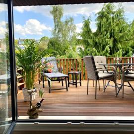 Terrassenwohnung mit Gartenblick