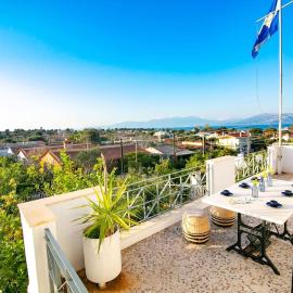 Kalamos sea view villa Beach walking distance