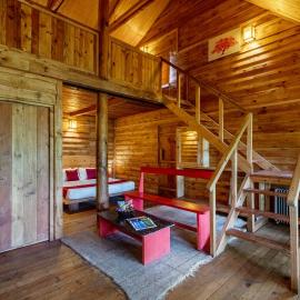 Alaya Stays Duplex Cottage with Tree House - Suro Woodcrest Chalet, hotel in Shogi