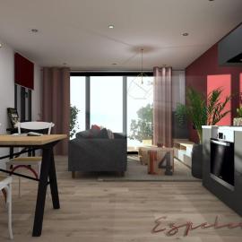 T2, coeur village basque terrasse Ezpeleta