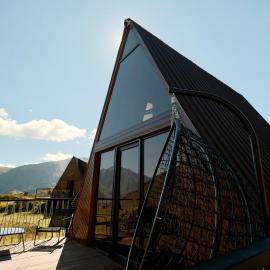 Outside Kazbegi Cabin 2
