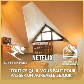 Studio duplex au pied des pistes, hotel in Laveissière