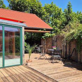 Ökologisches Hideaway mit Sauna und großem Garten